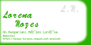 lorena mozes business card